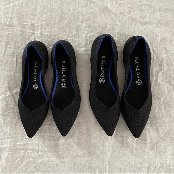 Rothy’s The Point Flat in Classic Black Solid Size 8.5 - Picture 11 of 16